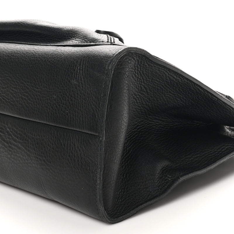 Gucci Calfskin Bamboo Handle Tote Black