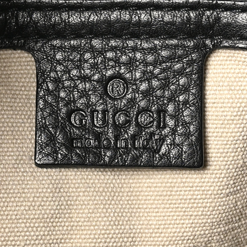 Gucci Calfskin Bamboo Handle Tote Black