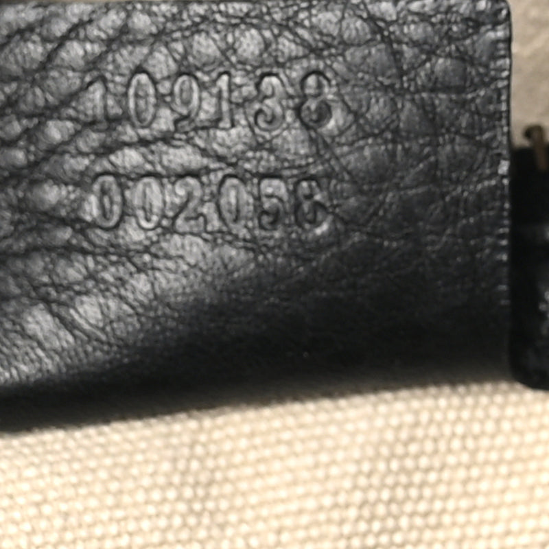 Gucci Calfskin Bamboo Handle Tote Black