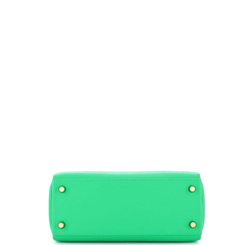 Hermes Kelly Handbag Menthe Swift With