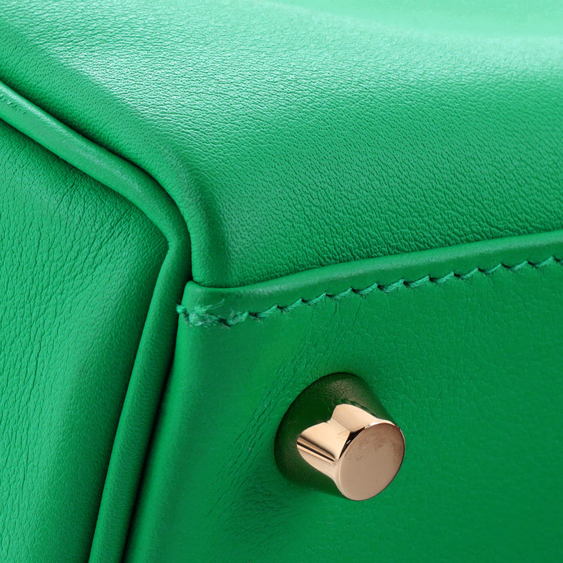Hermes Kelly Handbag Menthe Swift With