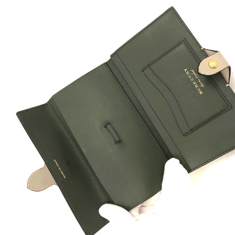 Burberry Logo Leather Long Trifold