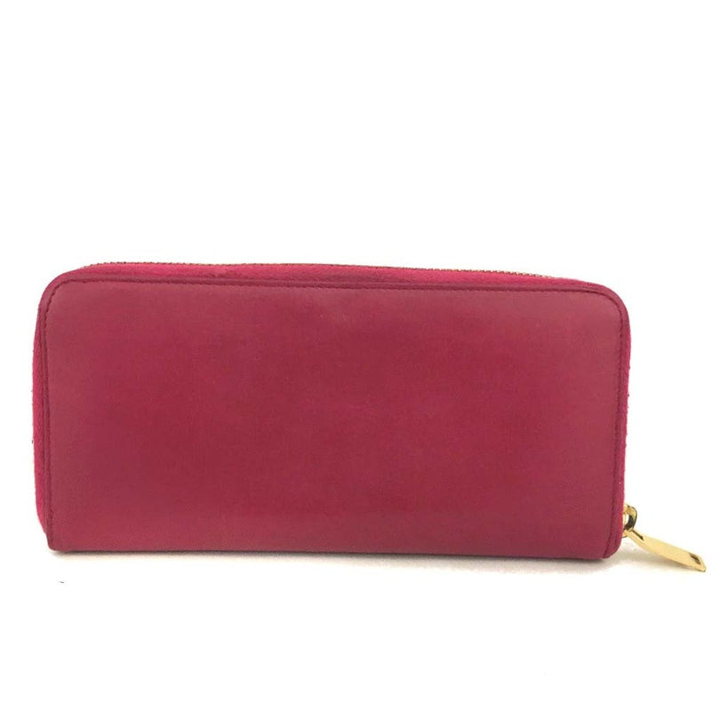 Saint Laurent Logo Leather Zip Around