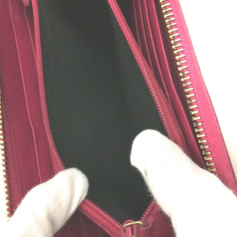 Saint Laurent Logo Leather Zip Around