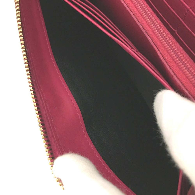 Saint Laurent Logo Leather Zip Around