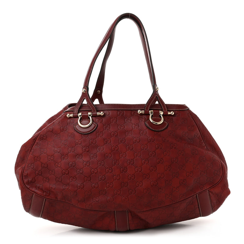 Gucci Guccissima Shoulder Bag Red