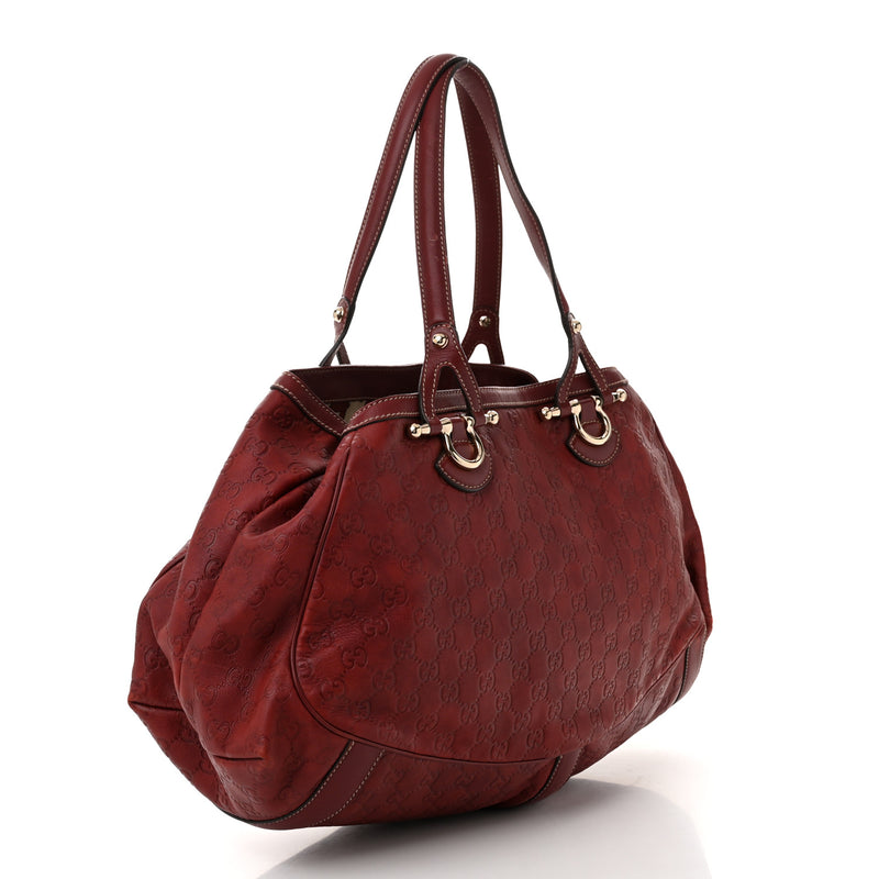 Gucci Guccissima Shoulder Bag Red