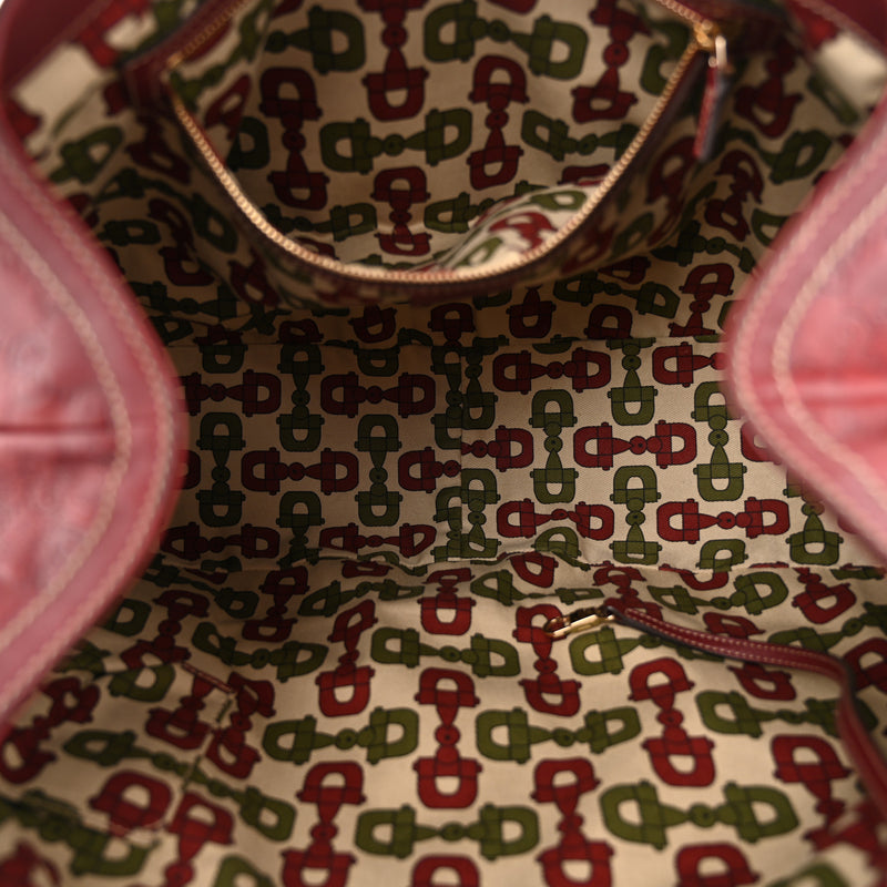 Gucci Guccissima Shoulder Bag Red