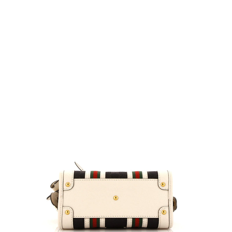 Gucci Bauletto Top Handle Bag Gg Canvas