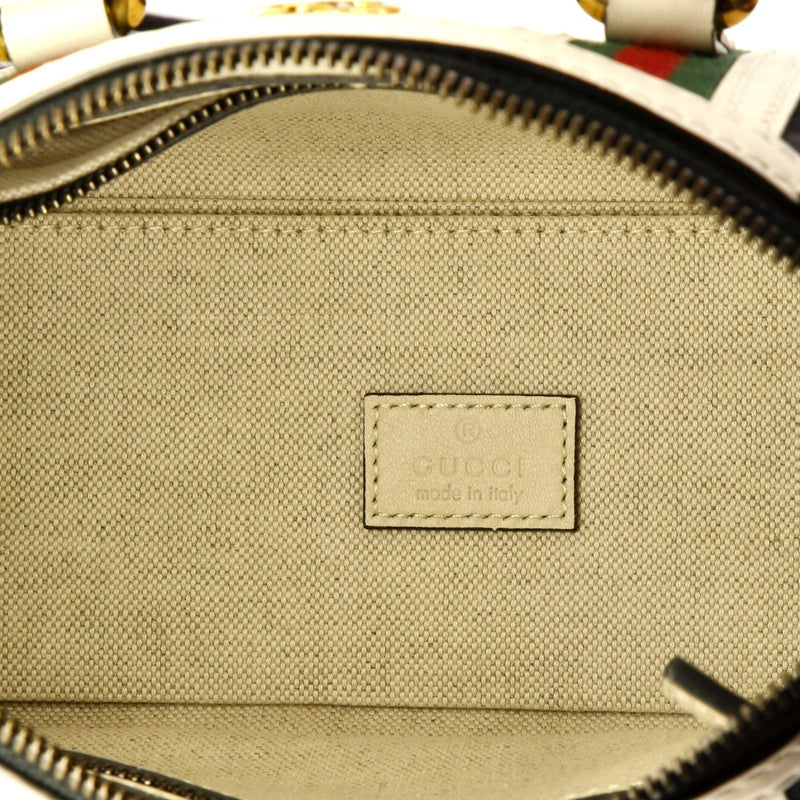 Gucci Bauletto Top Handle Bag Gg Canvas