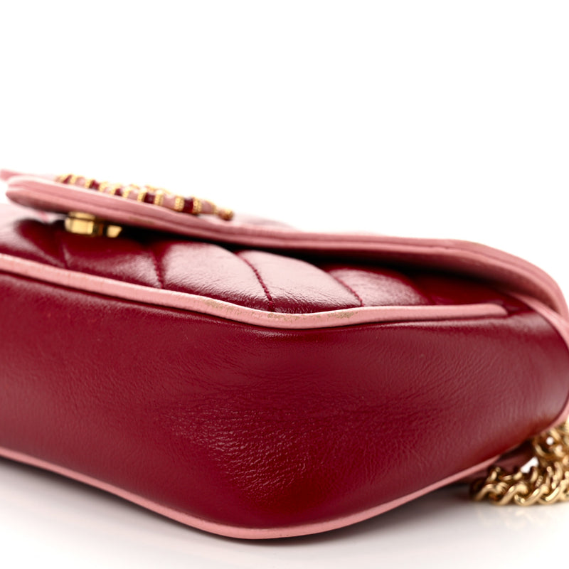 Gucci Azalea Calfskin Enamel Matelasse
