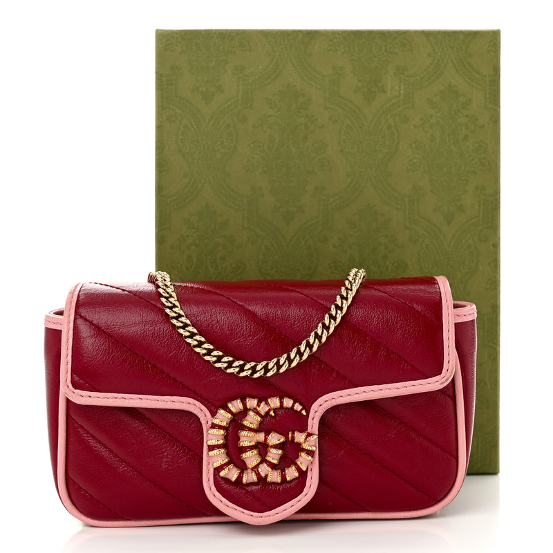 Gucci Azalea Calfskin Enamel Matelasse