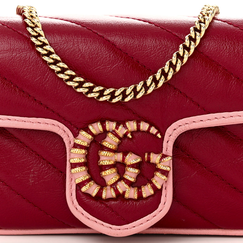 Gucci Azalea Calfskin Enamel Matelasse