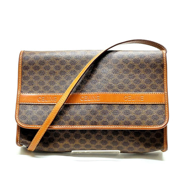 Celine Shoulder Bag Brown Pvc