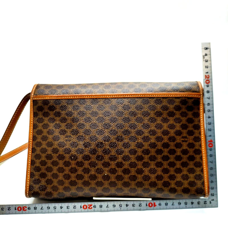 Celine Shoulder Bag Brown Pvc