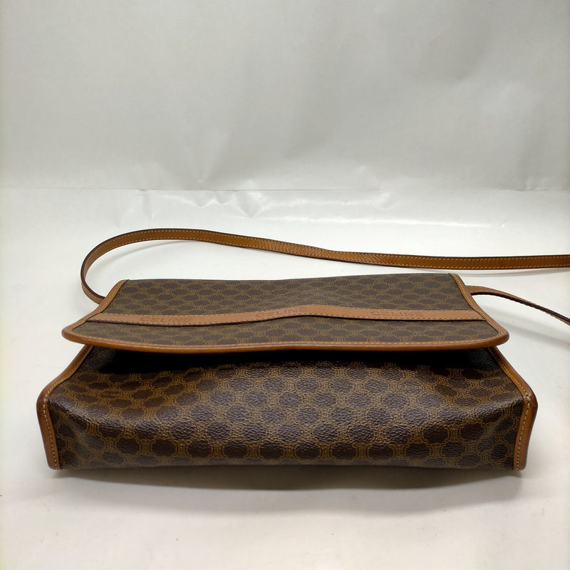 Celine Shoulder Bag Brown Pvc