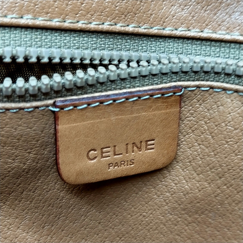 Celine Shoulder Bag Brown Pvc