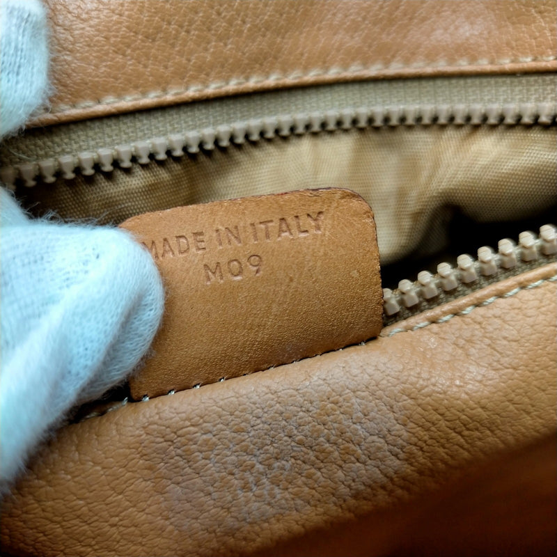 Celine Shoulder Bag Brown Pvc