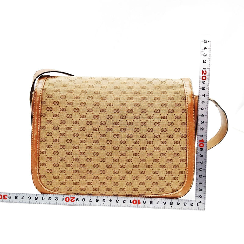 Gucci Shoulder Bag Brown Canvas