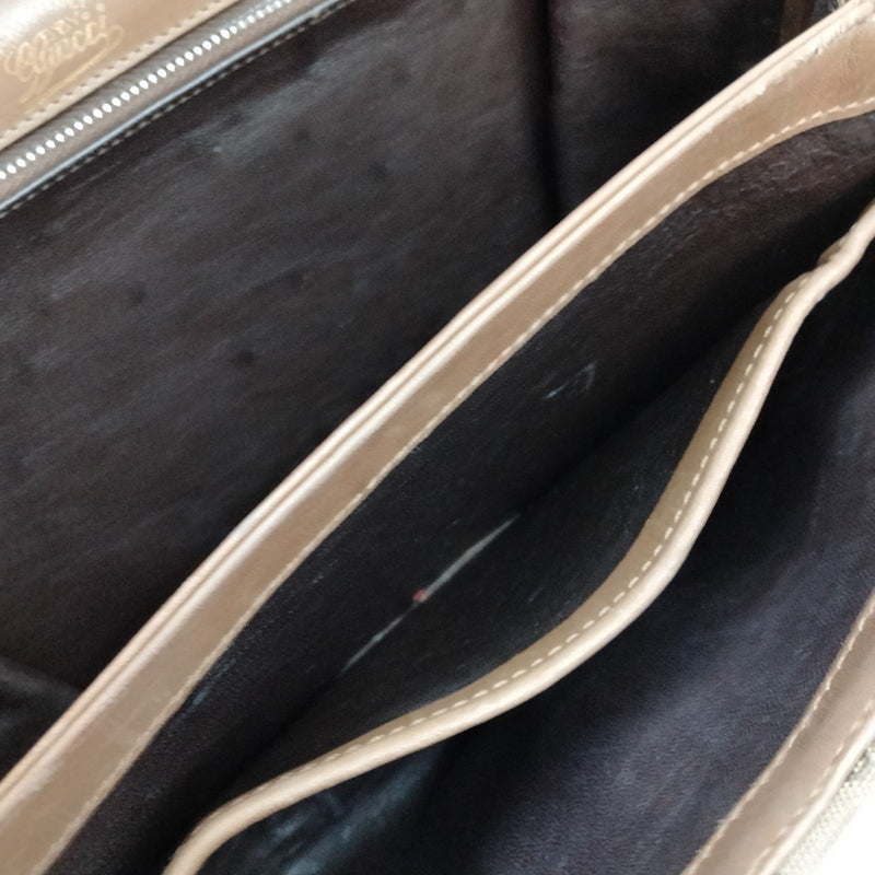 Gucci Shoulder Bag Brown Canvas