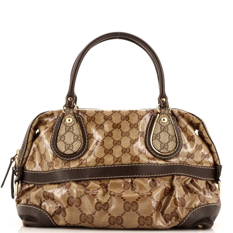 Gucci Convertible Boston Bag Gg Coated