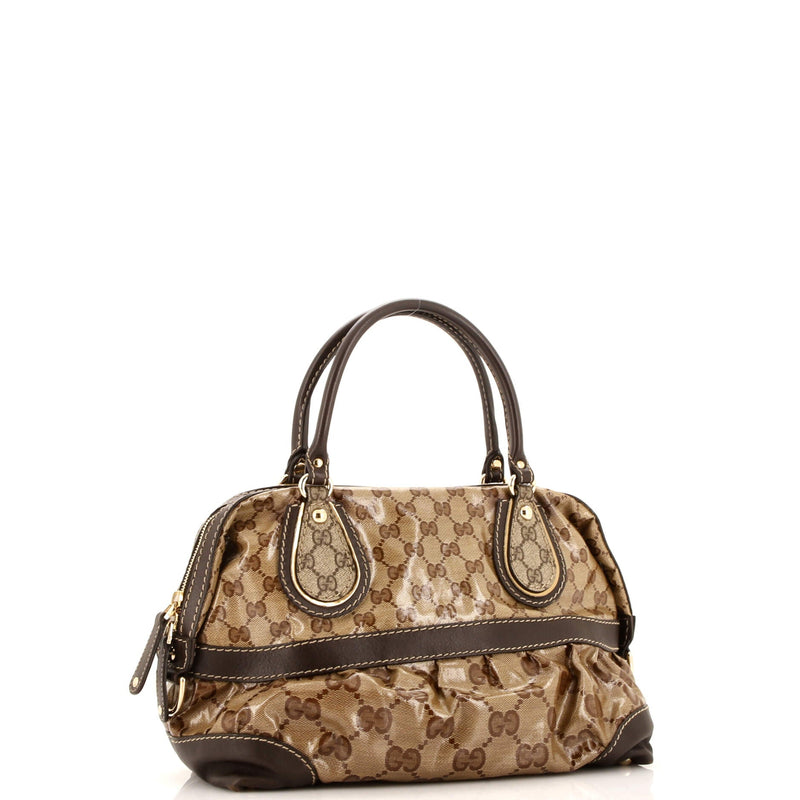 Gucci Convertible Boston Bag Gg Coated