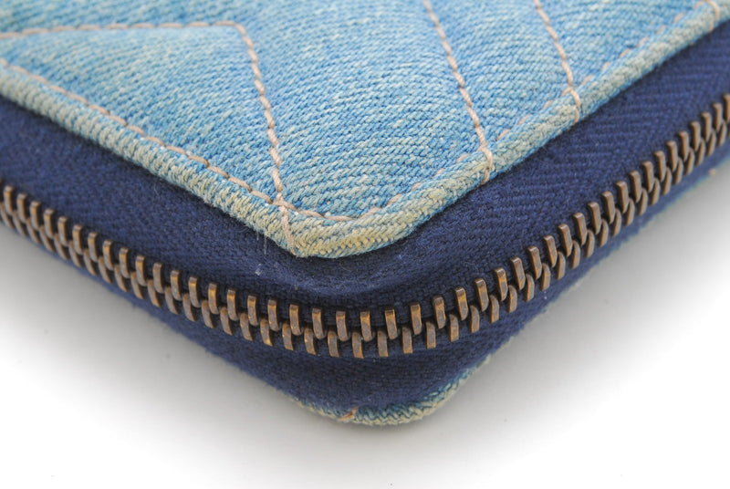 Gucci Denim Wallet Marmont Pearl