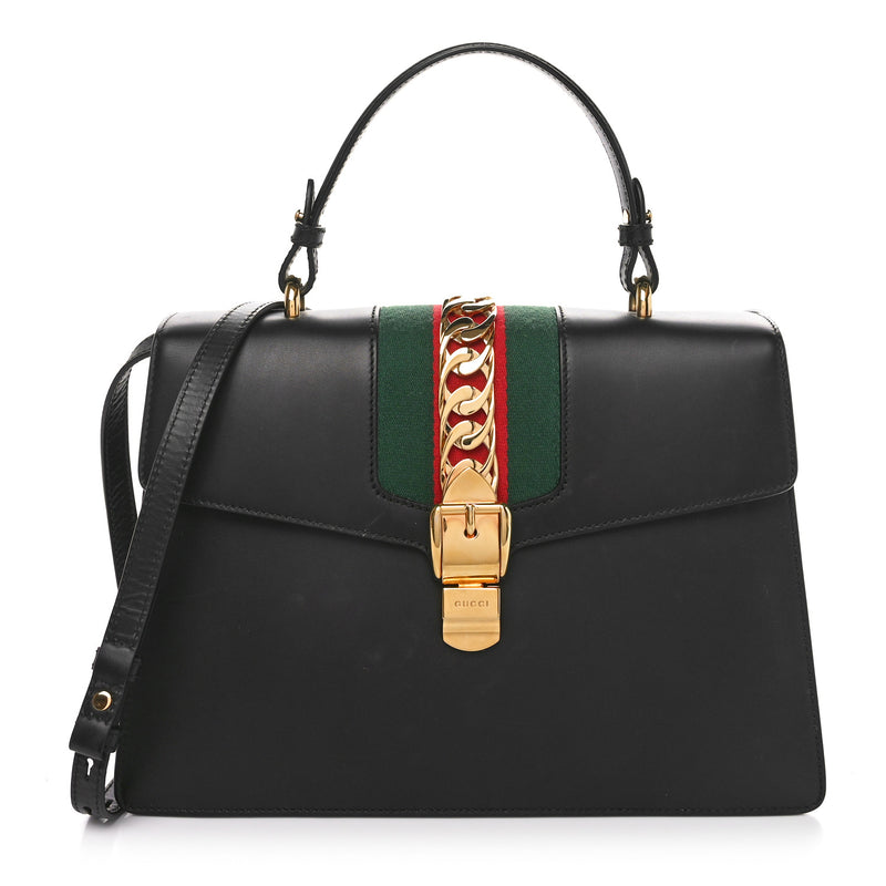 Gucci Calfskin Medium Sylvie Top Handle