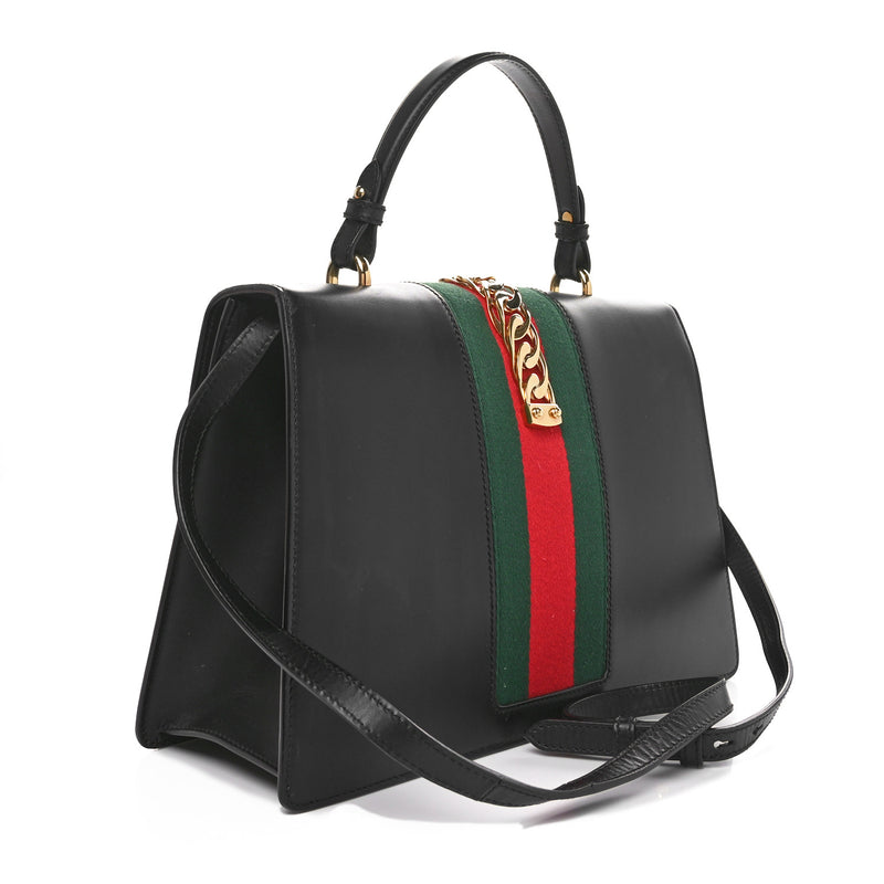 Gucci Calfskin Medium Sylvie Top Handle