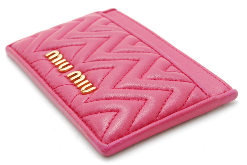 Miu Card Case Pink Leather