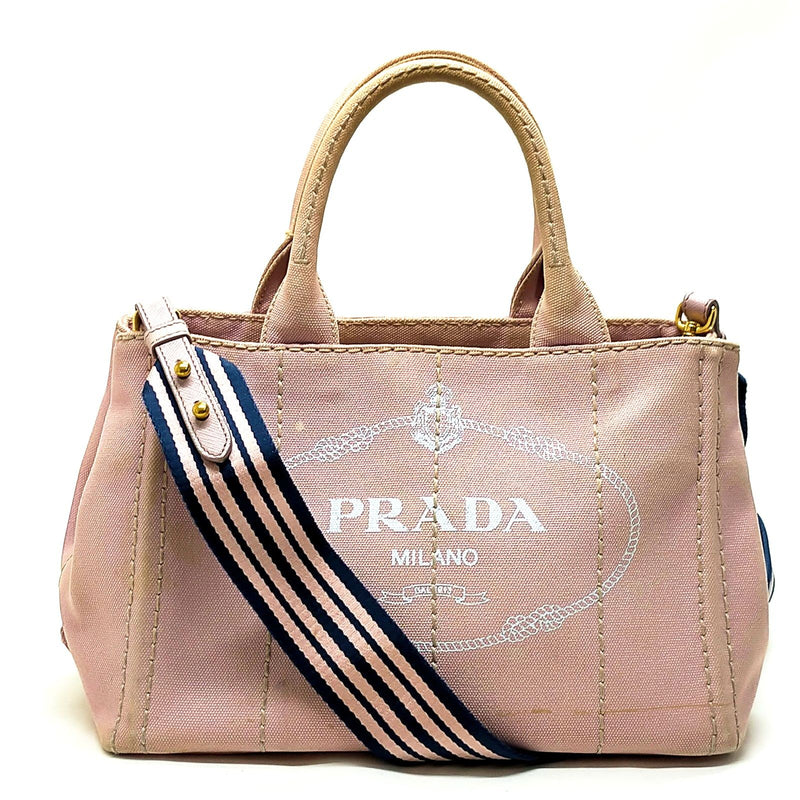 Prada Tote Bag Pink Canvas
