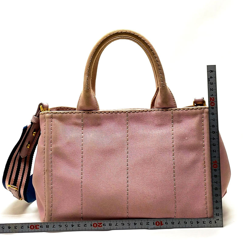 Prada Tote Bag Pink Canvas