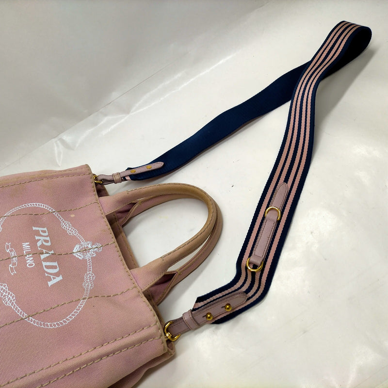 Prada Tote Bag Pink Canvas
