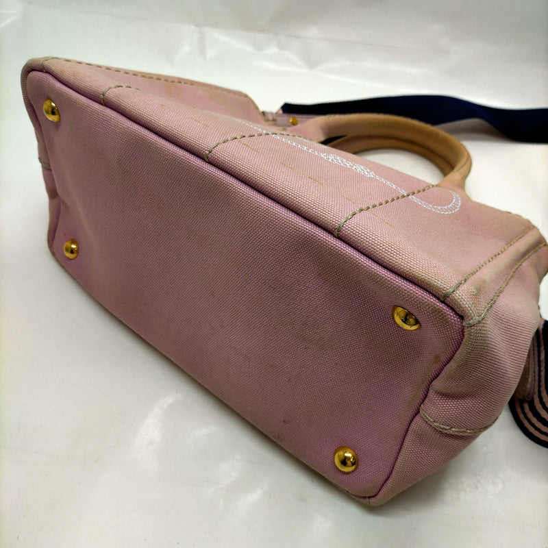 Prada Tote Bag Pink Canvas