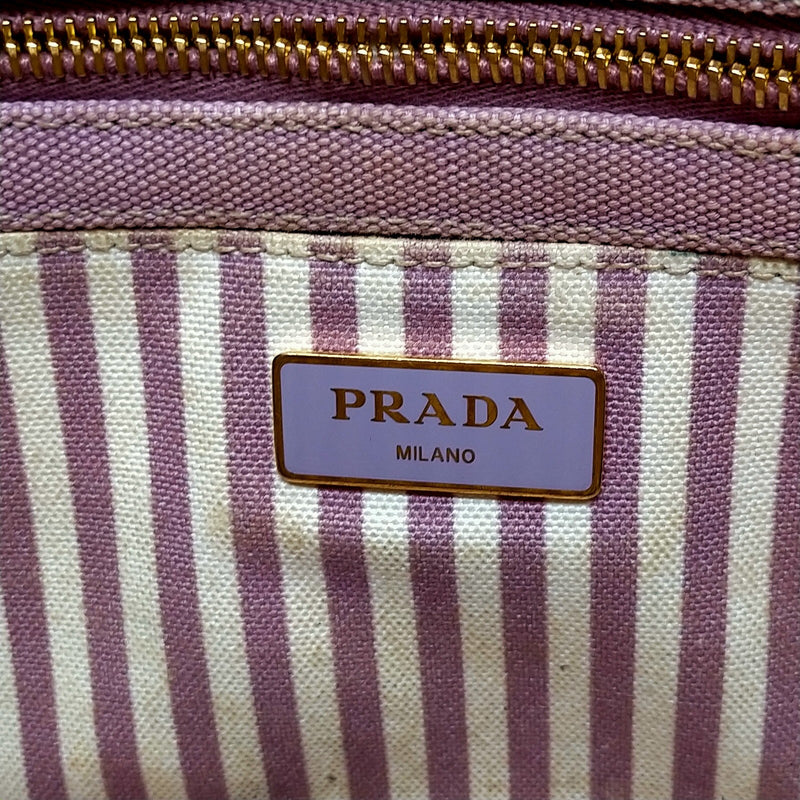 Prada Tote Bag Pink Canvas