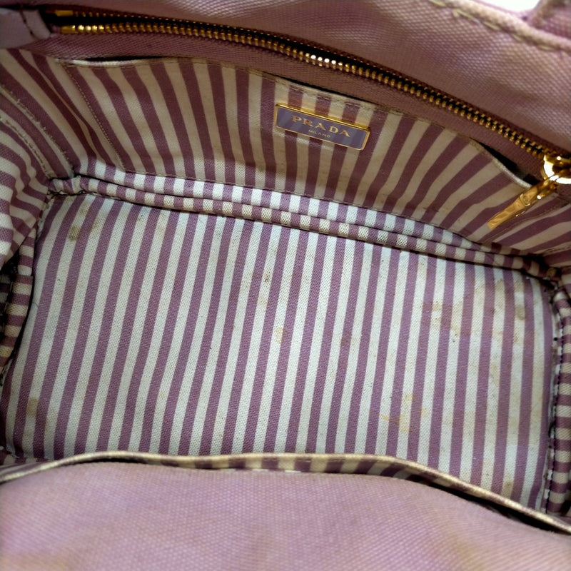 Prada Tote Bag Pink Canvas