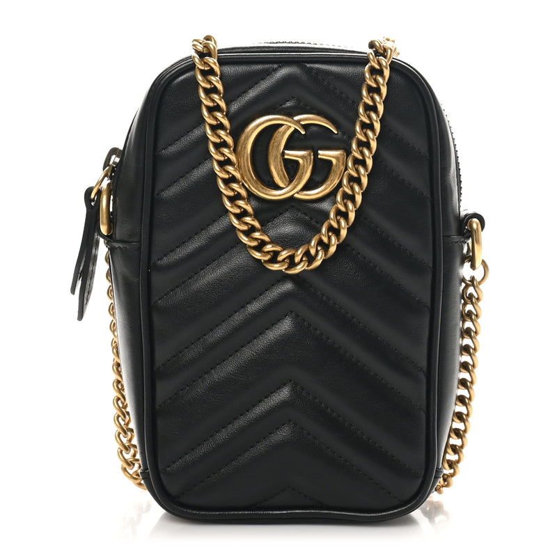 Gucci Calfskin Matelasse Mini Gg Marmont