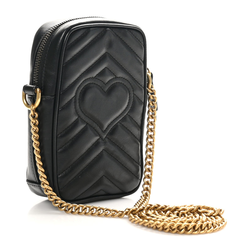 Gucci Calfskin Matelasse Mini Gg Marmont