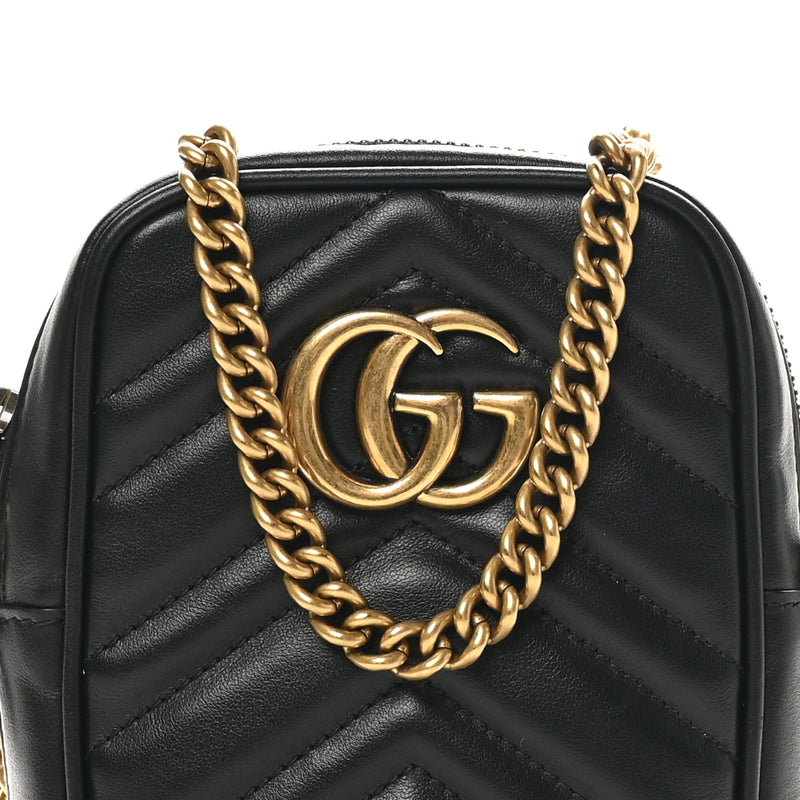 Gucci Calfskin Matelasse Mini Gg Marmont