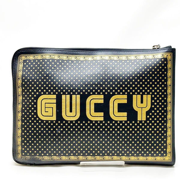 Gucci Clutch Bag Black Leather