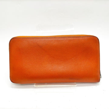 Hermes Long Wallet Orange Leather