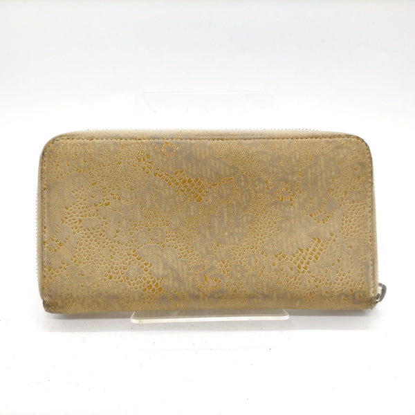 Chanel Long Wallet Beige Suede Leather