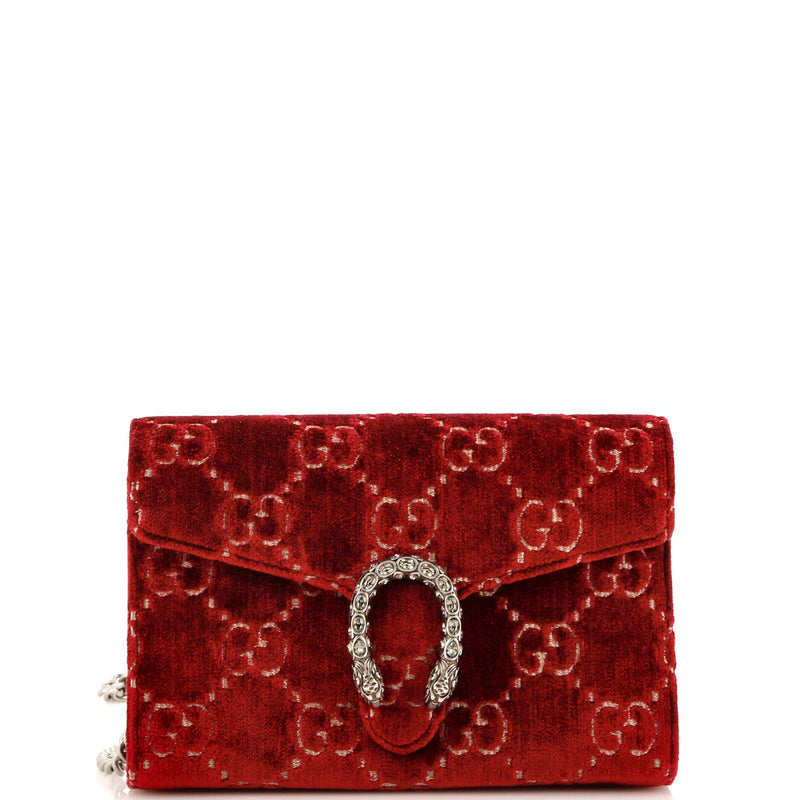 Gucci Dionysus Chain Wallet Gg Velvet