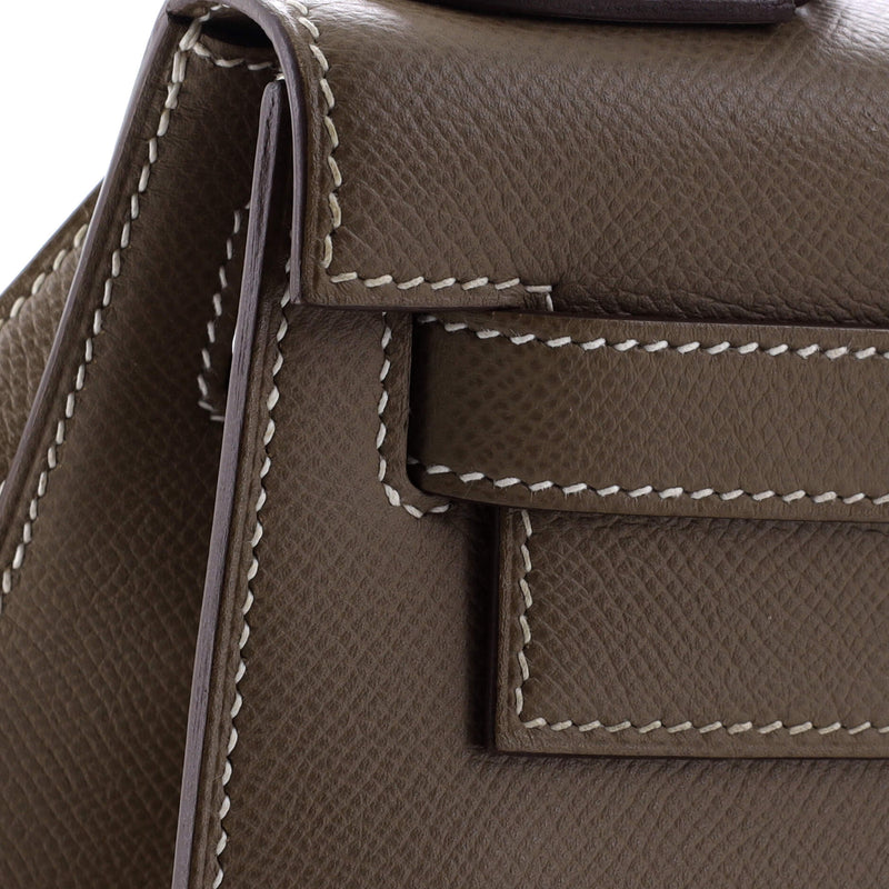 Hermes Kelly Handbag Grey Epsom With