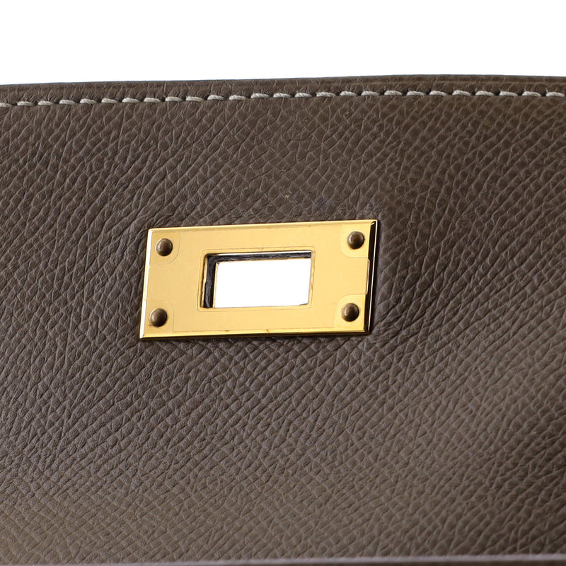 Hermes Kelly Handbag Grey Epsom With