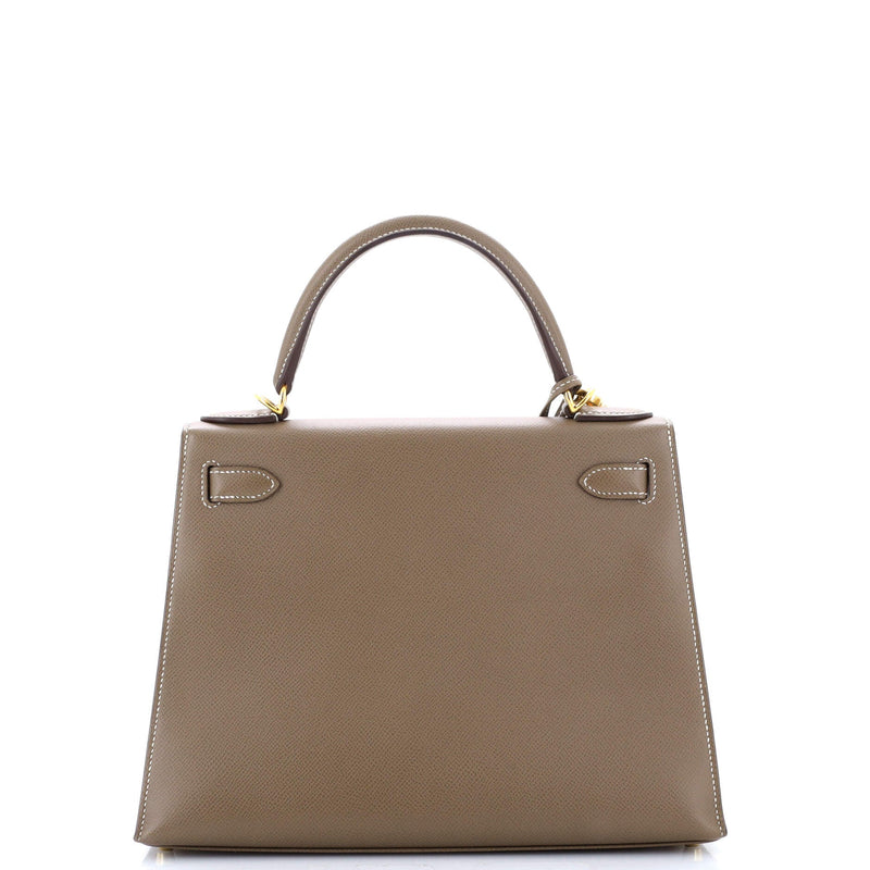 Hermes Kelly Handbag Grey Epsom With