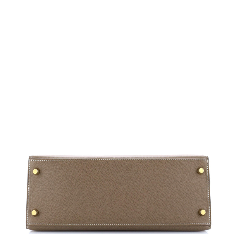 Hermes Kelly Handbag Grey Epsom With