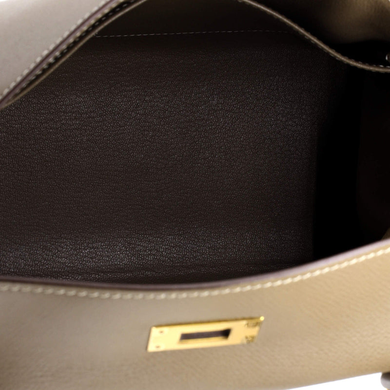 Hermes Kelly Handbag Grey Epsom With