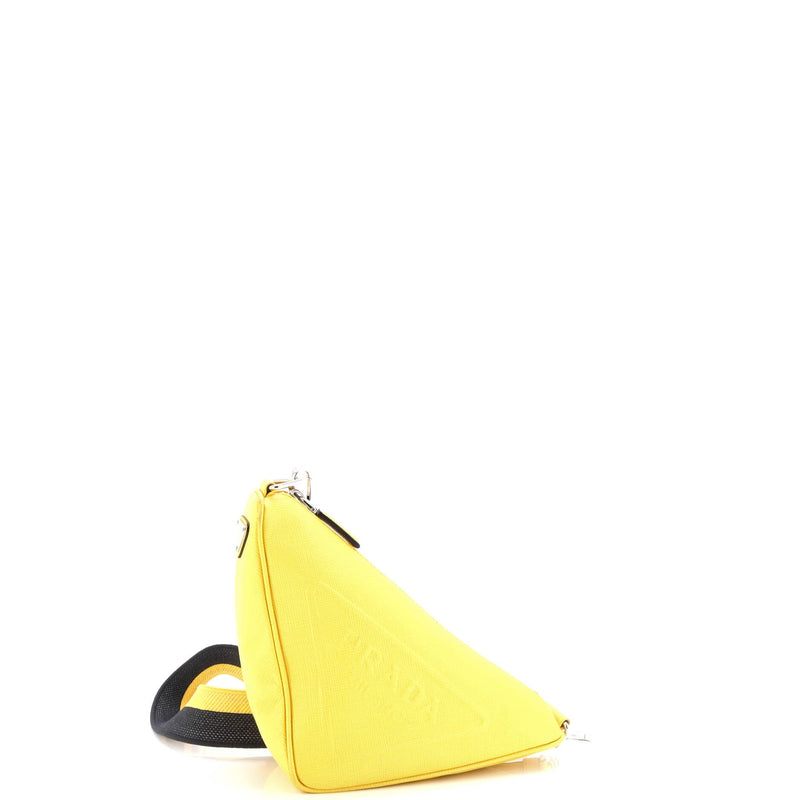 Prada Triangle Logo Zip Crossbody Bag