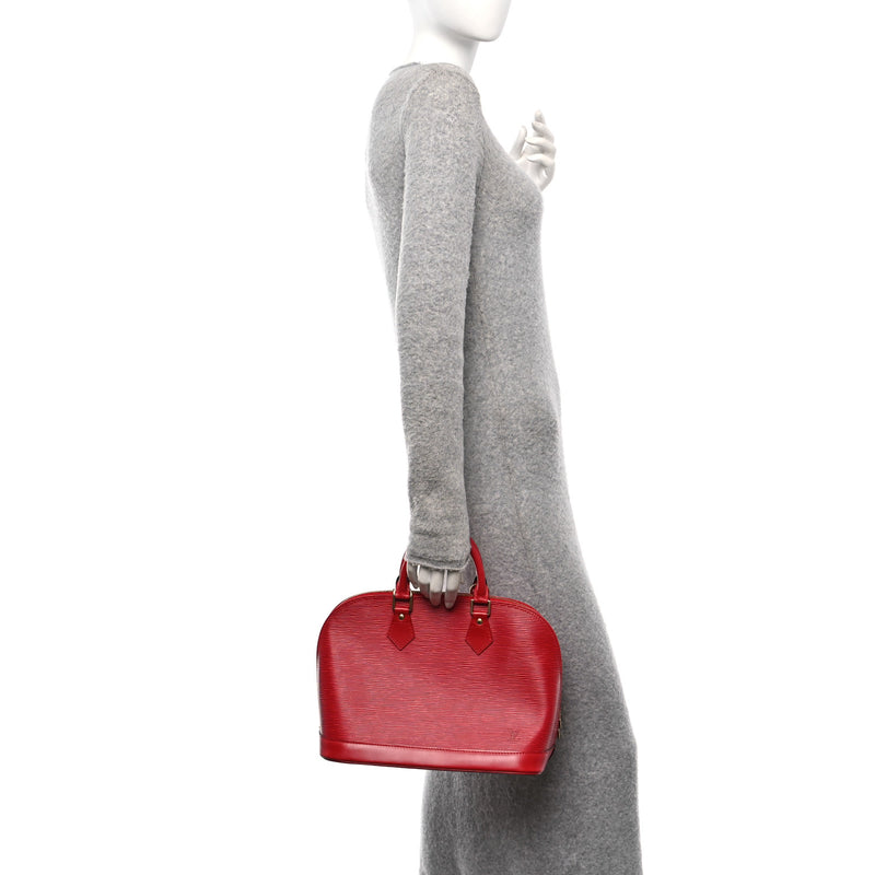 Louis Vuitton Epi Alma Pm Castillan Red
